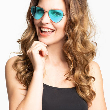Hartjes Bril Blauw Love van Partychimp koop je bij Partywinkel