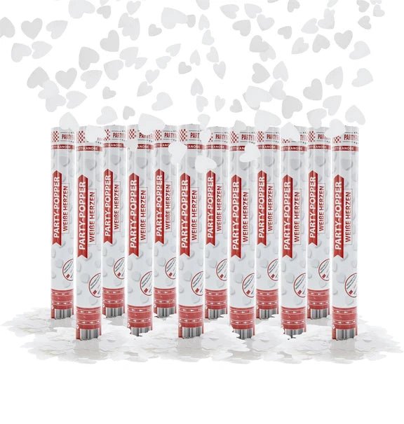 Hartjes Confetti Kanon Wit 1 St 40cm van VDV Benefit koop je bij Partywinkel