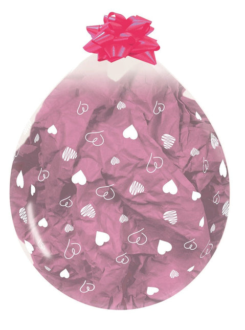 Hartjes Stuffer Ballon Roze 45cm 25st van Sempertex koop je bij Partywinkel