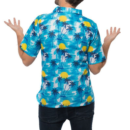 Hawai Shirt Blauw van Partychimp koop je bij Partywinkel