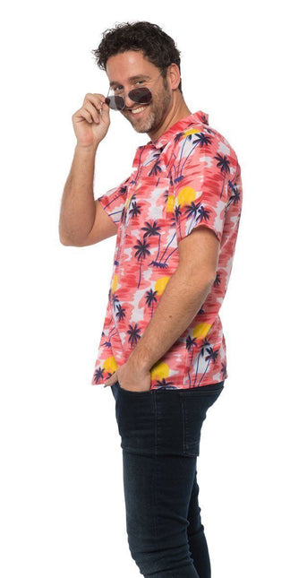 Hawai Shirt Rood van Partychimp koop je bij Partywinkel
