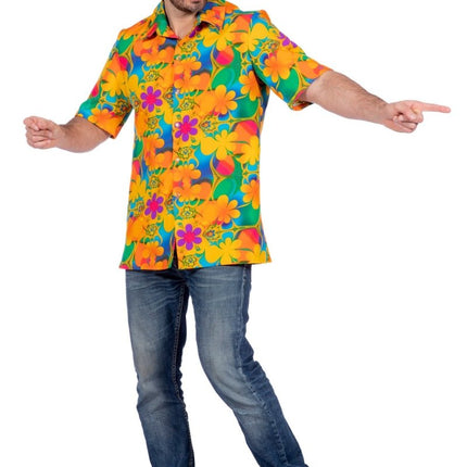 Hawaii Blouse Hibiscus van Wilbers & Wilbers koop je bij Partywinkel