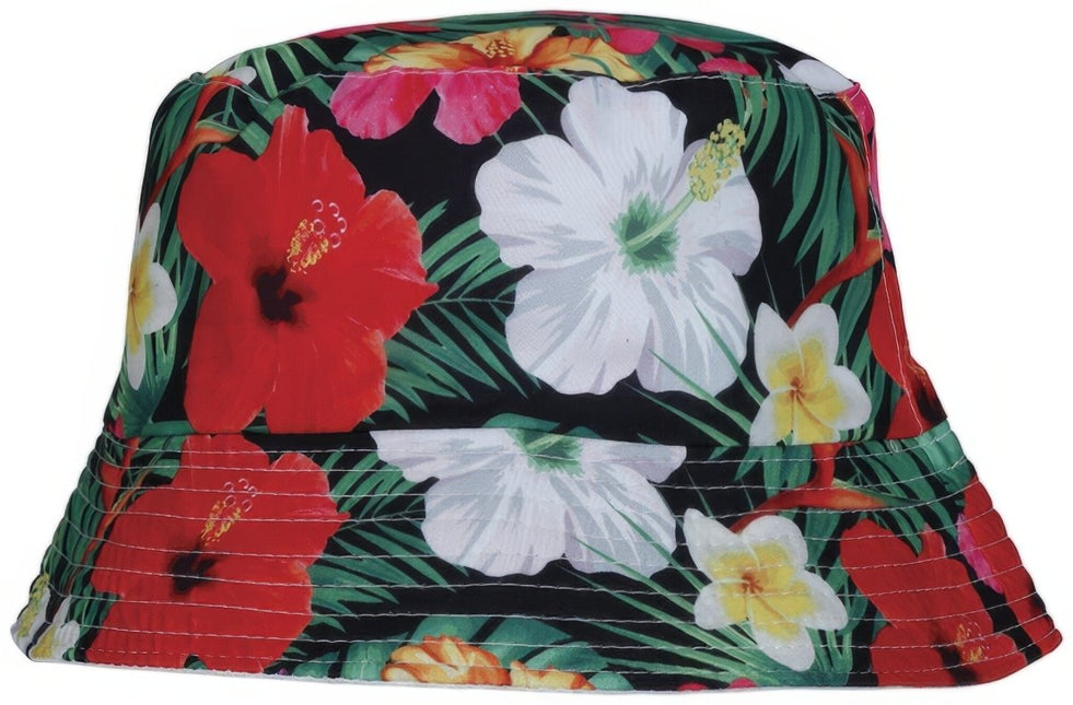 Hawaii Bucket Hat Bloemen van Fiestas Guirca koop je bij Partywinkel