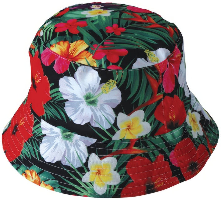 Hawaii Bucket Hat Bloemen van Fiestas Guirca koop je bij Partywinkel