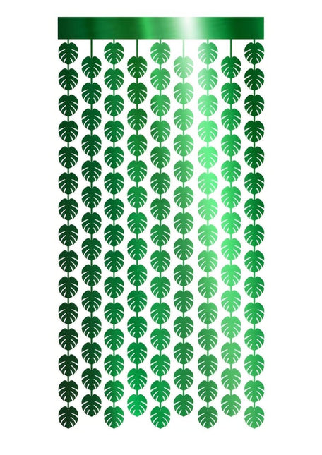 Hawaii Deurgordijn Groen Palmbladeren 2m van Fiestas Guirca koop je bij Partywinkel