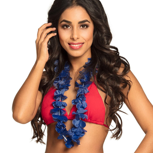 Hawaii Krans Blauw - Partywinkel - 8712026523433