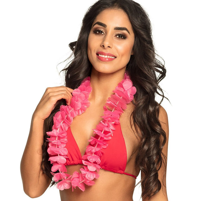 Hawaii Krans Roze - Partywinkel - 8712026523464