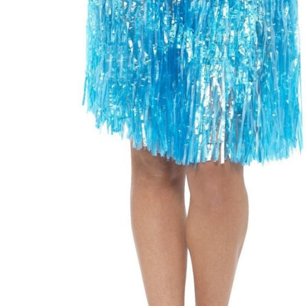 Hawaii Rokje Blauw met Bloemen van Smiffys koop je bij Partywinkel