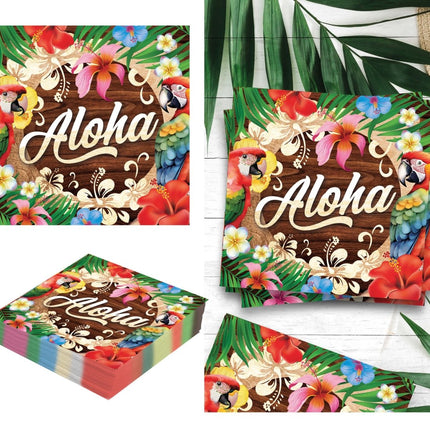 Hawaii Servetten Aloha 16cm 20st - Partywinkel - 8434077311790
