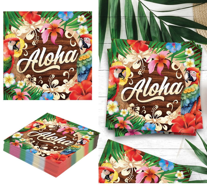 Hawaii Servetten Aloha 16cm 20st - Partywinkel - 8434077311790