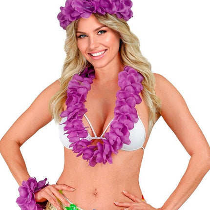 Hawaii Set Paars van Widmann koop je bij Partywinkel