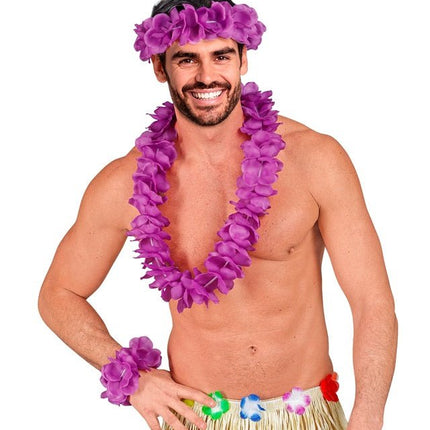 Hawaii Set Paars van Widmann koop je bij Partywinkel