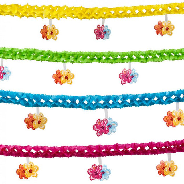 Hawaii Slinger Onderhangers 4m - Partywinkel - 8712026525079