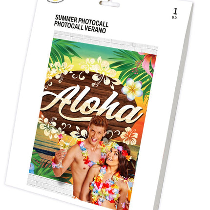 Hawaii Wanddecoratie Aloha 2,2m - Partywinkel - 8434077311868