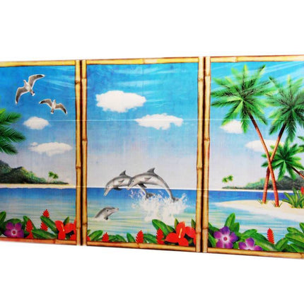 Hawaii Wanddecoratie Deluxe 3 delig - Partywinkel - 048419523031