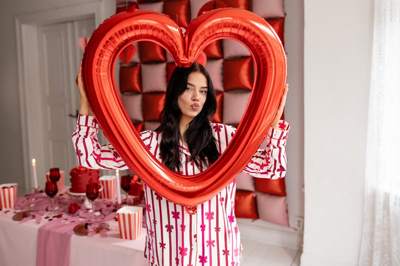 Heart - shaped foil balloon, 86x83.5 cm, red - Partywinkel - 5904555071247