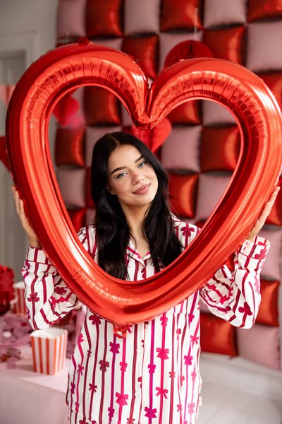 Heart - shaped foil balloon, 86x83.5 cm, red - Partywinkel - 5904555071247