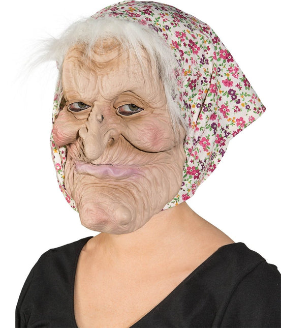 Heks Masker Met Bloemen Hoofddoek En Haar van Orlob koop je bij Partywinkel