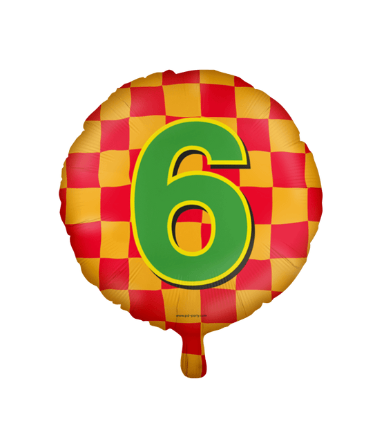 Helium Ballon 6 Jaar Gekleurd Leeg 46cm van Paper Dreams koop je bij Partywinkel