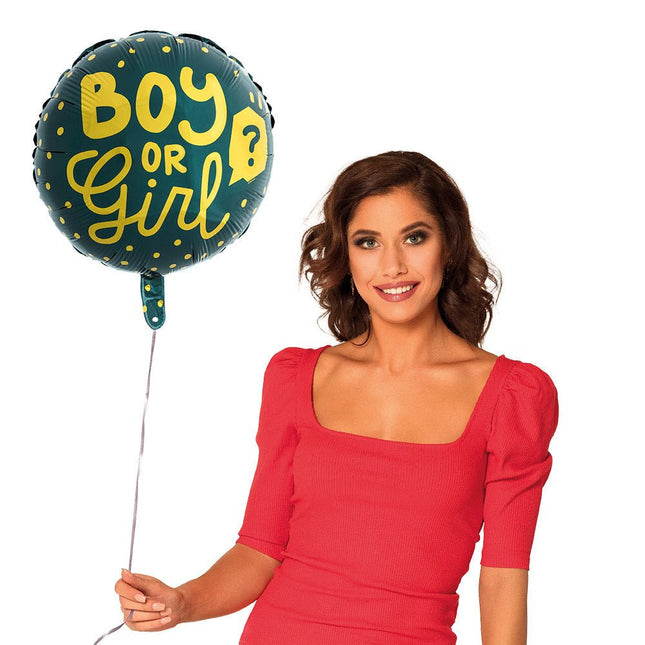Helium Ballon Boy Or Girl Dubbelzijdig 45cm van Boland koop je bij Partywinkel
