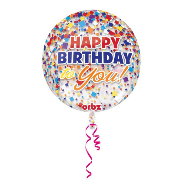 Helium Ballon Happy Birthday Leeg 40cm van Riethmueller koop je bij Partywinkel