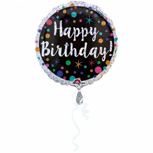 Helium Ballon Happy Birthday Stip Glitter 43cm leeg van Anagram koop je bij Partywinkel