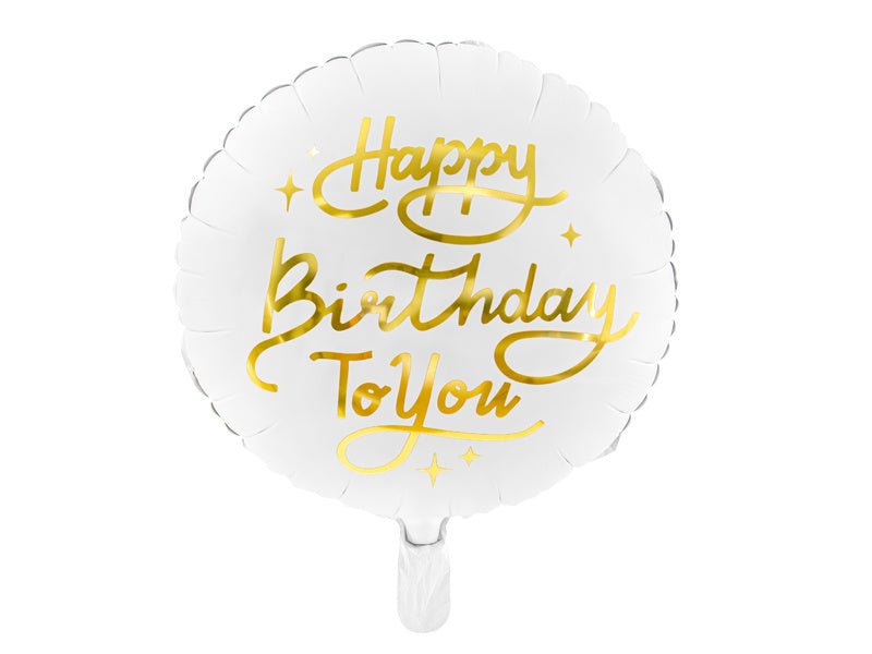 Helium Ballon Happy Birthday To You Leeg 35cm van Partydeco koop je bij Partywinkel