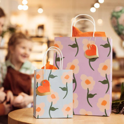 Helium Ballon Hart Bloemen Leeg 45cm van Partydeco koop je bij Partywinkel