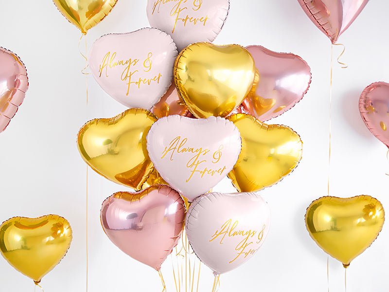 Helium Ballon Hart Goud Leeg 45cm van Partydeco koop je bij Partywinkel