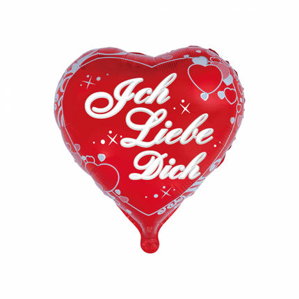 Helium Ballon Hart Ich Liebe Dich Versiering 45cm leeg van WeFiesta koop je bij Partywinkel