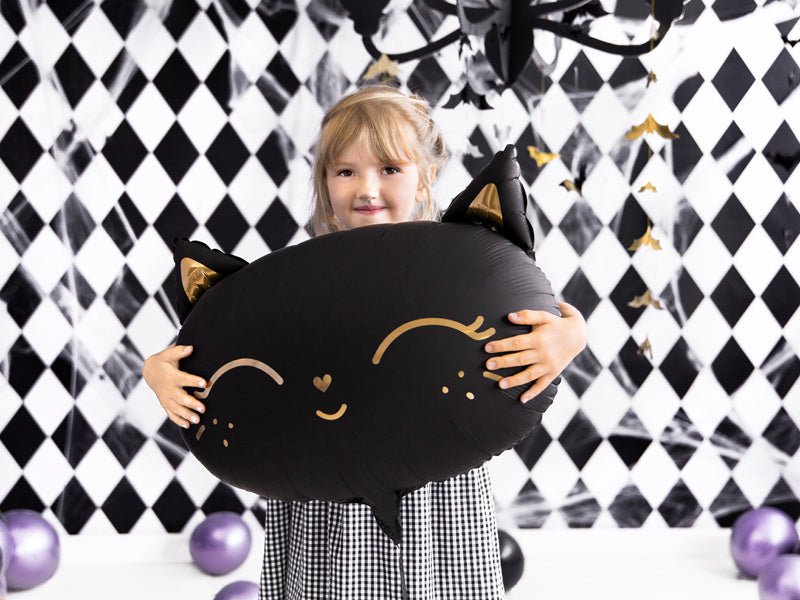 Helium Ballon Kat Zwart Leeg 48cm van Partydeco koop je bij Partywinkel