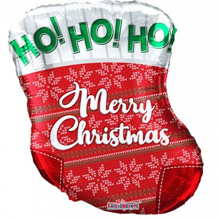 Helium Ballon Kerst Sok 45cm leeg van WeFiesta koop je bij Partywinkel