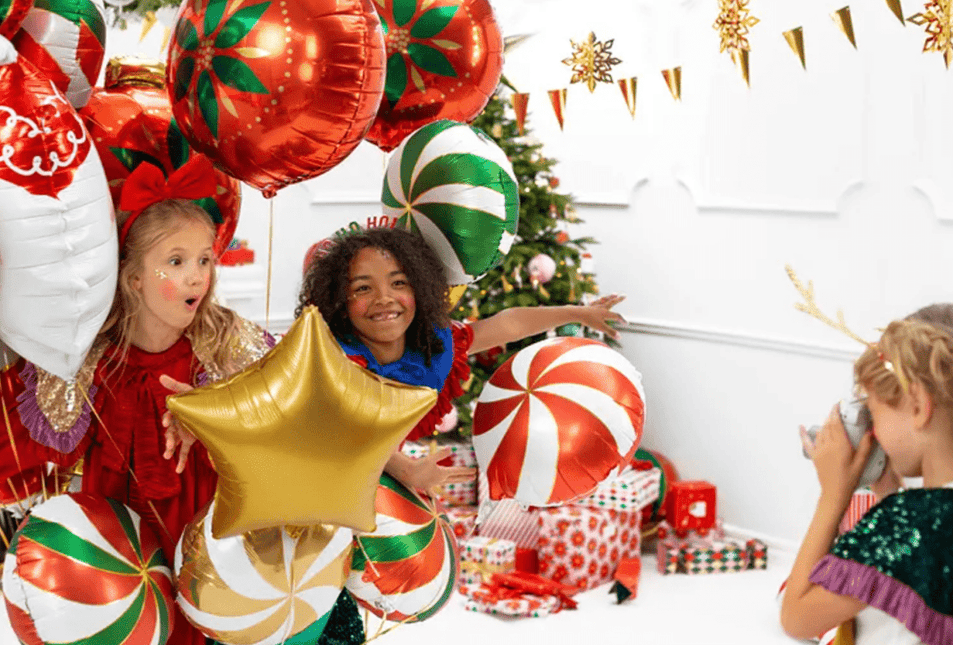 Helium Ballon Kerstbal Leeg 45cm van Partydeco koop je bij Partywinkel