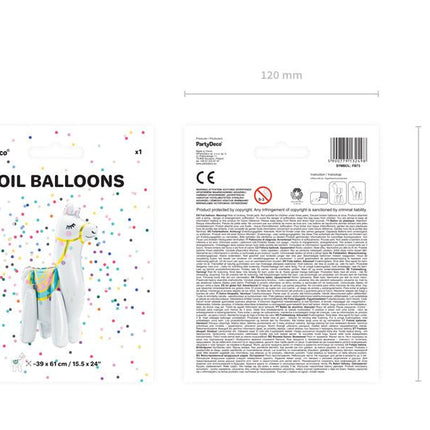 Helium Ballon Lama Leeg 61cm van Partydeco koop je bij Partywinkel