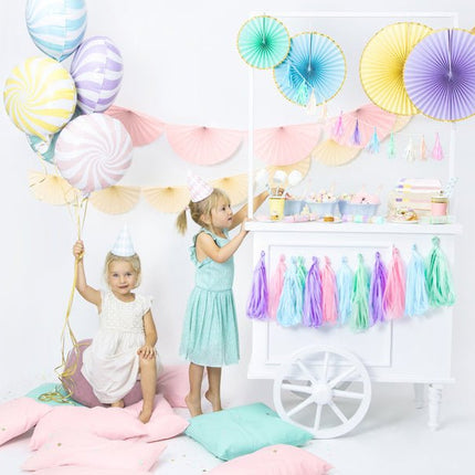 Helium Ballon Lichtroze Swirl 45cm leeg van Partydeco koop je bij Partywinkel