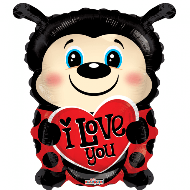 Helium Ballon Lieveheersbeestje I Love You 45cm leeg van WeFiesta koop je bij Partywinkel