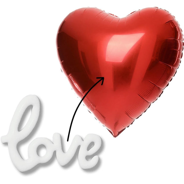 Helium Ballon Love 3D 56cm van Folat koop je bij Partywinkel