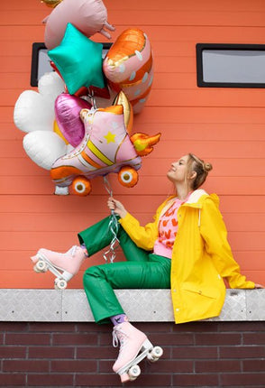 Helium Ballon Rolschaatsen Leeg 74cm van Partydeco koop je bij Partywinkel