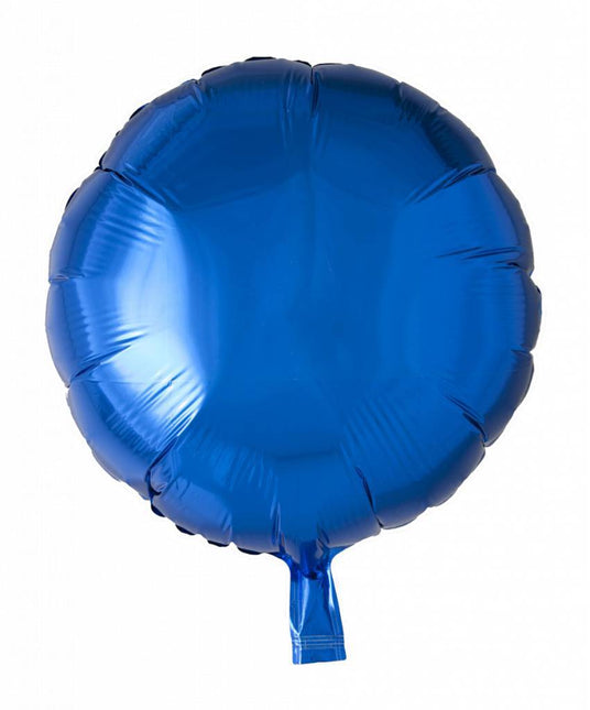 Helium Ballon Rond Blauw 46cm leeg van WeFiesta koop je bij Partywinkel