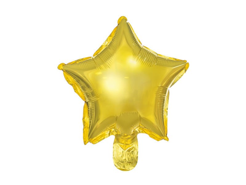 Helium Ballon Ster Goud Leeg 25cm 25st van Partydeco koop je bij Partywinkel