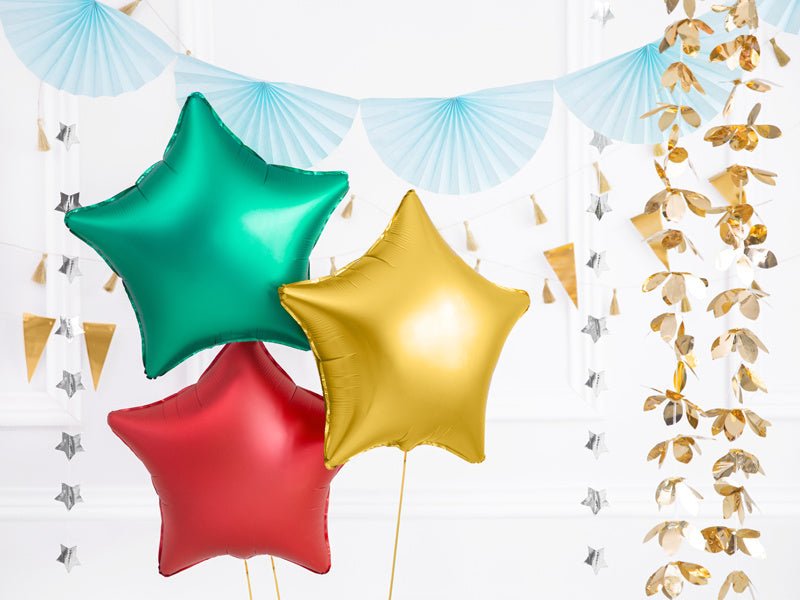 Helium Ballon Ster Goud Leeg 48cm van Partydeco koop je bij Partywinkel