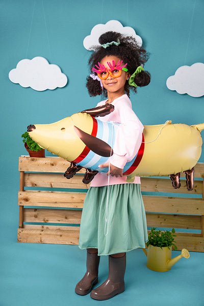 Helium Ballon Tekkel Leeg 96cm van Partydeco koop je bij Partywinkel