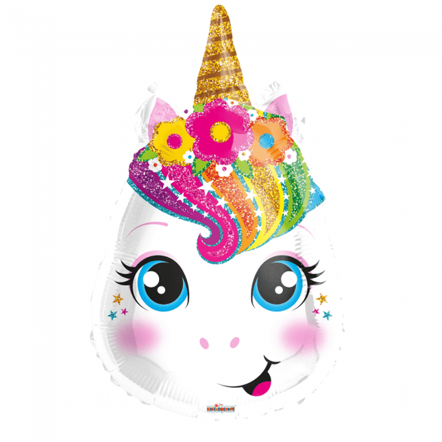 Helium Ballon Unicorn 45cm leeg van WeFiesta koop je bij Partywinkel