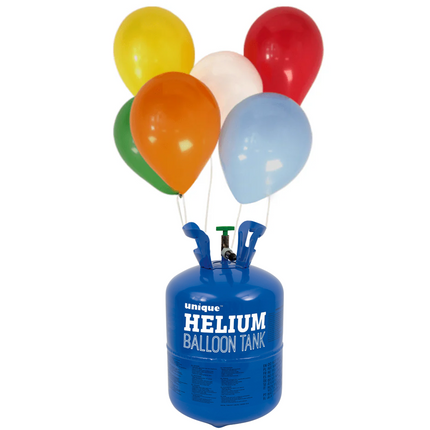 <tc>Heliumflasche</tc> mit 150 Luftballons und Schleife