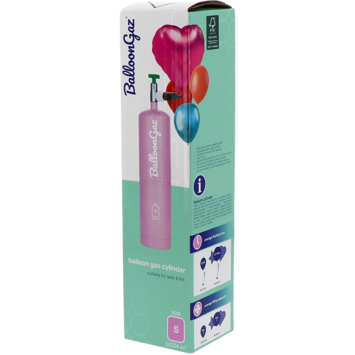 Heliumflasche Für 45cm Folienballon – Partywinkel