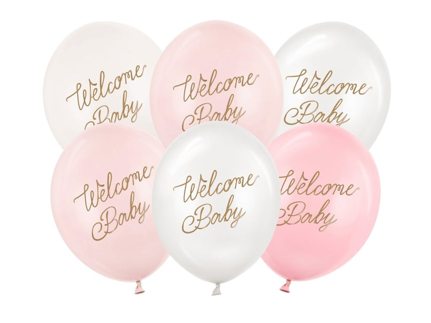 Hello Baby Ballonnen 30cm 50st van Partydeco koop je bij Partywinkel