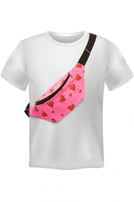 Heuptasje Roze Met Hartjes van PartyXplosion koop je bij Partywinkel
