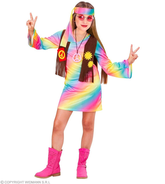 Hippie 60S Jurk Meisje 3 delig - Partywinkel - 8003558733569