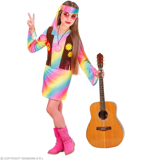Hippie 60S Jurk Meisje 3 delig - Partywinkel - 8003558733569