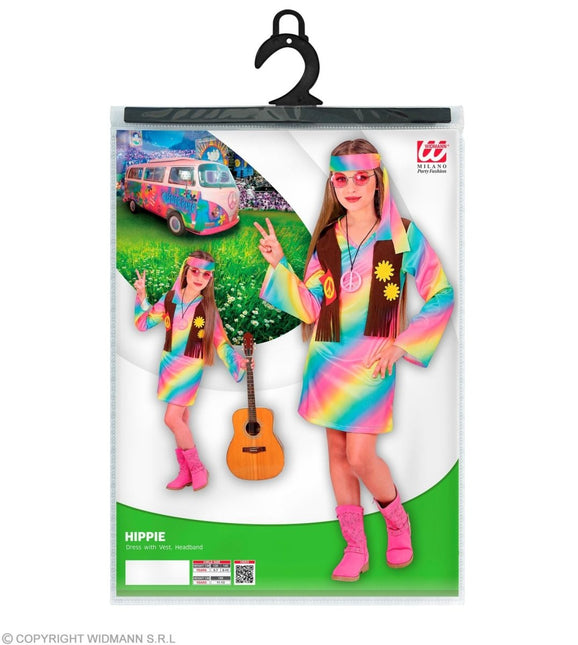 Hippie 60S Jurk Meisje 3 delig - Partywinkel - 8003558733569